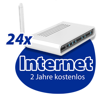 24 x Internet 2 Jahre kostenlos